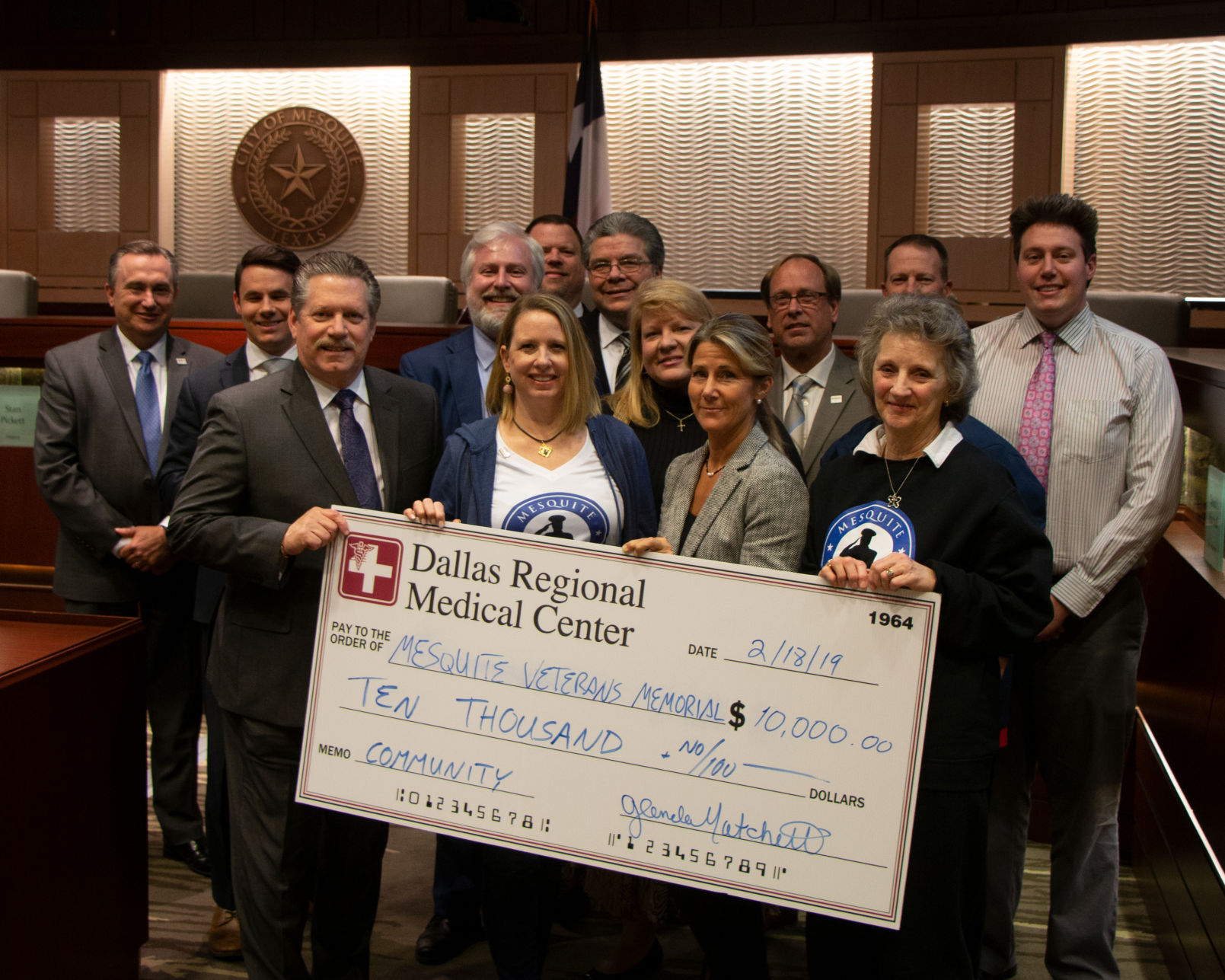 Dallas Regional gives to Mesquite's veterans memorial
